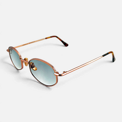 Occhiali Bottega di Sguardi Deauville con montatura ovale in metallo color oro rosa e lenti sfumate