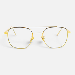 Occhiali da sole Bottega di Sguardi Dentro Concept Dogon con montatura in metallo dorato e lenti fotocromatiche