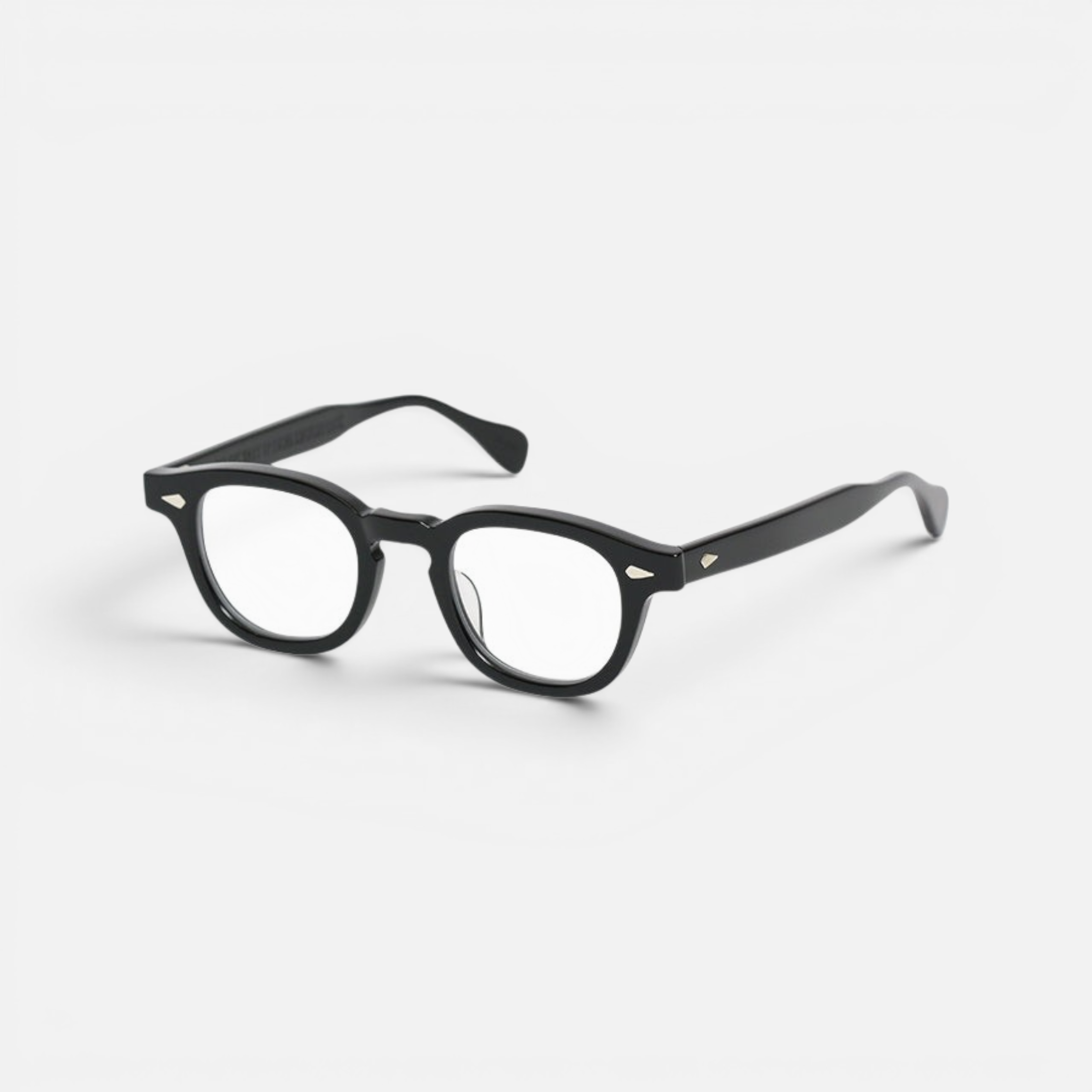 Occhiali da vista neri Julius Tart Optical AR Bottega di Sguardi con montatura in acetato dal design classico